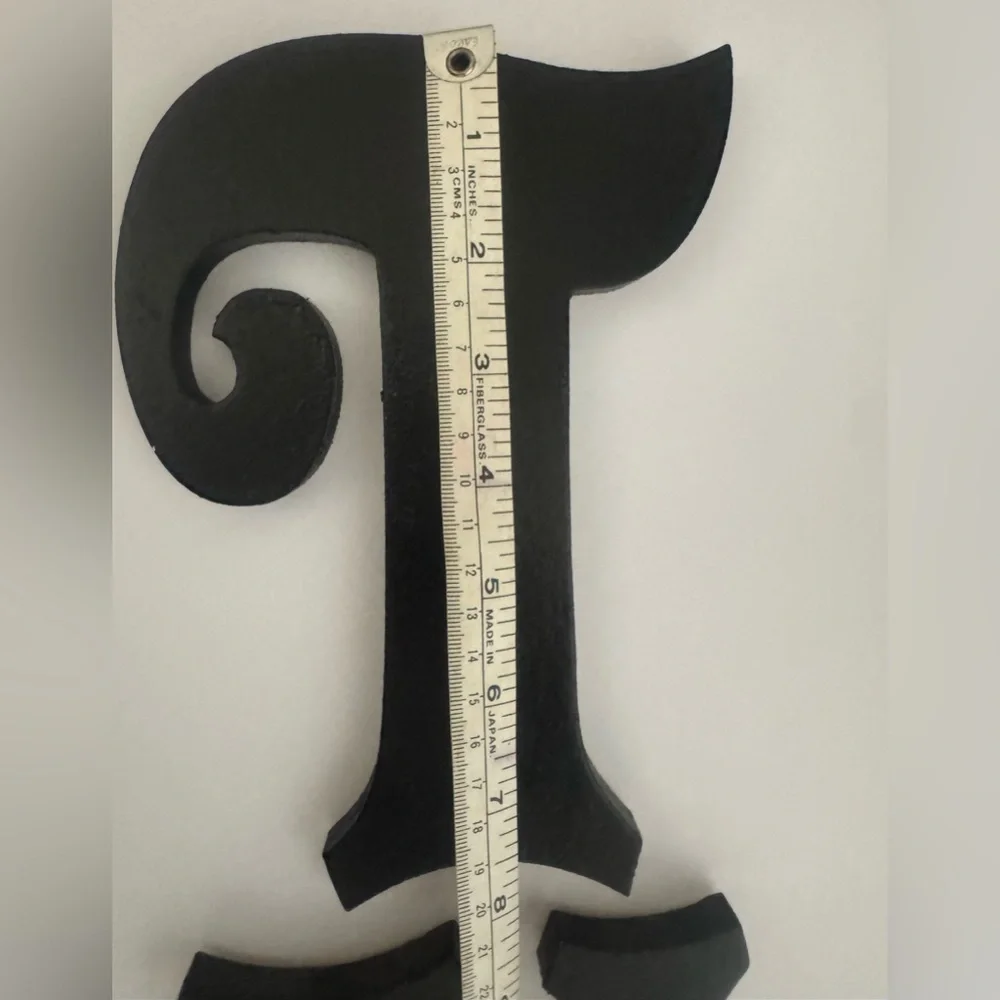 Wood wall letters home decor name sign black, 7.5”
